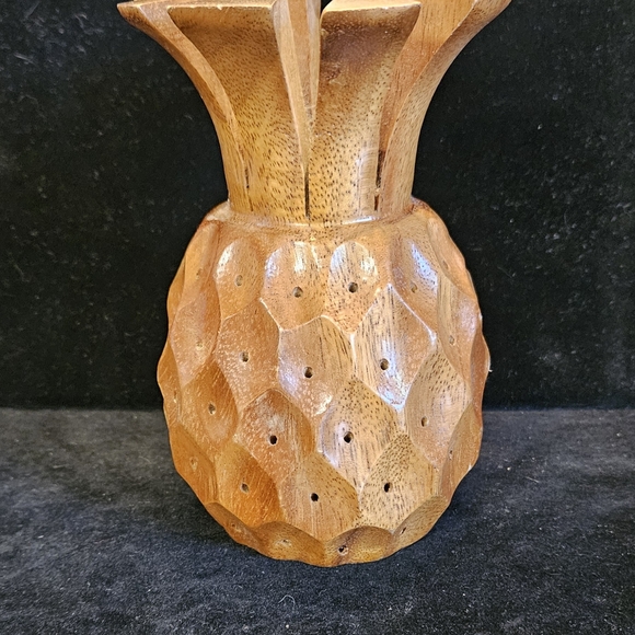 Other - Monkey Pod Wood Pineapple Toothpick Appetizer Holder Vintage